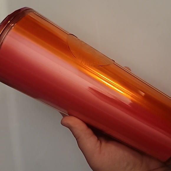 Starbucks Summer 2024 Venti Dome Tumbler Orange Pink Split Iridescent - Picture 5 of 5